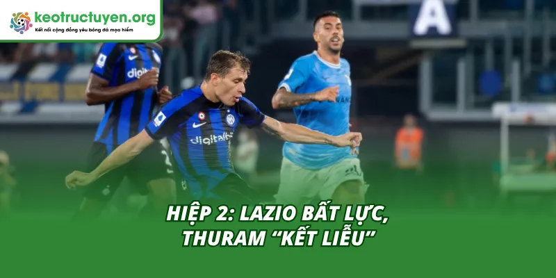 Diễn biến Hiệp 2 của trận đấu Inter vs Lazio 10/11