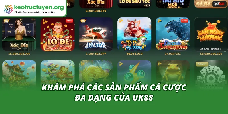 Khám phá các sản phẩm tham gia kèo đa dạng của UK88